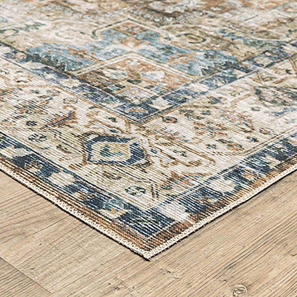 Oriental Weavers Charleston Border 7&#39;6&quot; x 10&#39; Blue Area Rug, , large