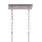 Vaxcel Pratt 5-Light Linear Chandelier in Satin Nickel and Light Oak, , large