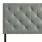 Modway Theodore Upholstered Fabric Queen Headboard in Gray, , large