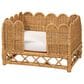 Baxton Studio Palm Rattan Pet Bed with Removable Cushion in Light Honey, , large