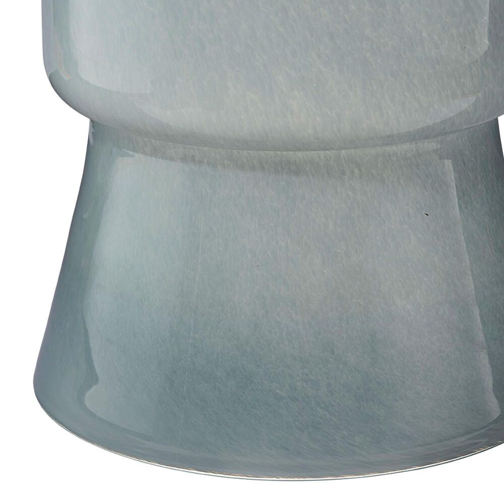 Splendor Living Upland Glass Garden Stool in Blue, , large