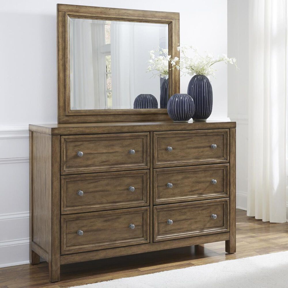 Home Styles Sedona 6-Drawer Dresser and Mirror in Toffee, , large