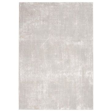 Nourison Silky Textures SLY01 5"3" x 7"3" Ivory and Grey Area Rug, , large