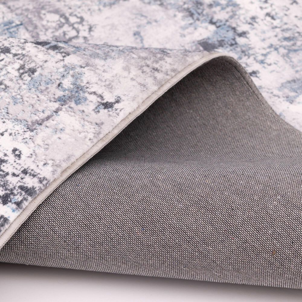 Central Oriental Trisha Yearwood Belmont Lonnie 7&#39;10&quot; x 9&#39;6&quot; Grey and Blue Area Rug, , large