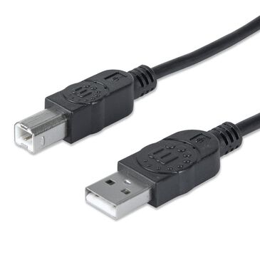 Manhattan 3" USB 2.0, Type-A Male to Type-B Male, 480 Mbps in Black, , large