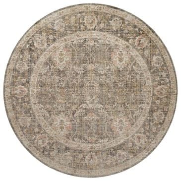 Chris Loves Julia x Loloi Rosemarie 7"9" Round Sage and Blush Area Rug, , large