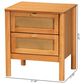 Baxton Studio Jenn 2-Drawer Nightstand in Golden Brown, , large