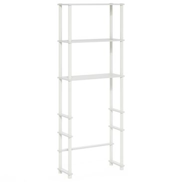 HOMLUX Turn-N-Tube 3-Shelf Over The Toilet Storage Space Saver in White, , large