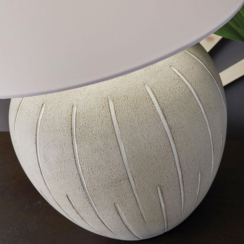 Ashley Calbert Poly Table Lamp in Warm Gray and Antiqued White, , large