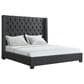Mayberry Hill Morrow King Wingback Upholstered Bed in Heirloom Charcoal, , large