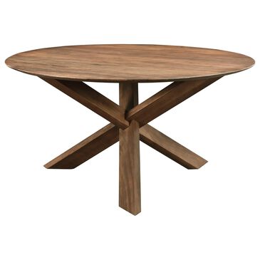 LH Imports Arcadia Round Dining Table in Medium Teak, , large