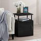 HOMLUX 3-Tier Utility Design End Table with Door in Black (Set of 2), , large