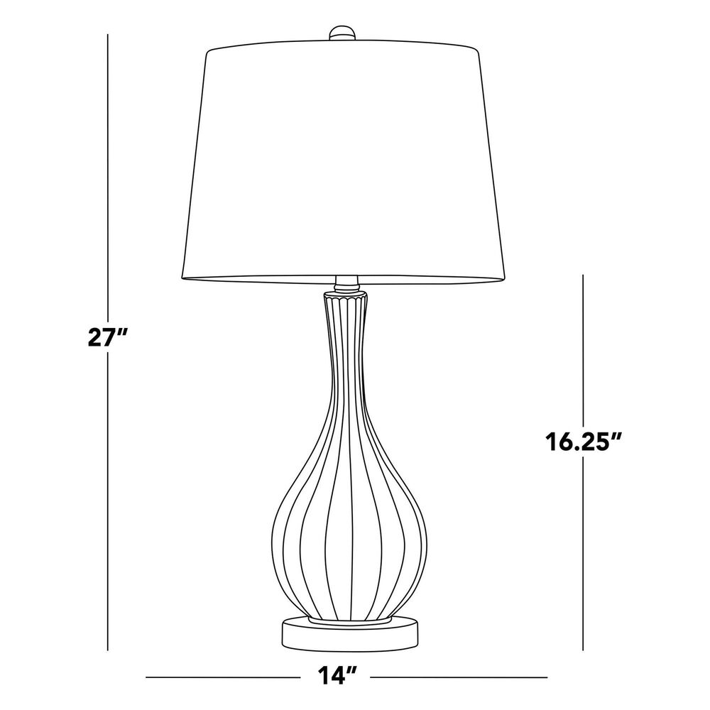 LumiSource Jenny Glass Table Lamp in Silver Crackle and Chrome (Set of 2), , large