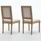 Hearth and Haven Upholstered Side Chair with Square Backrest in Beige (Set of 2), , large
