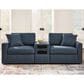 Ashley Modmax 3-Piece Stationary Loveseat with Audio Console in Ink, , large