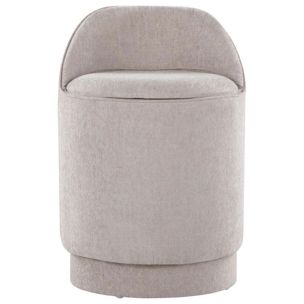 Lumisource Marla Upholstered Vanity Stool in Grey, , large