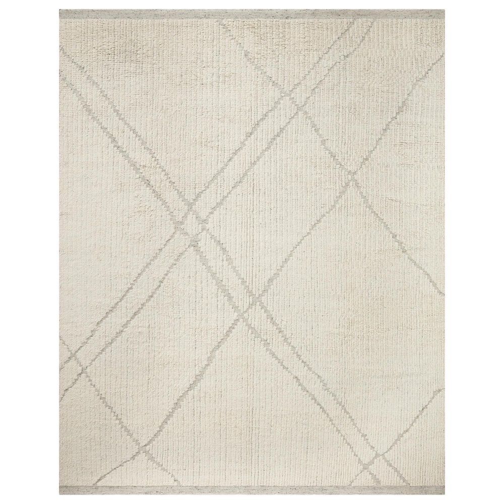 Amber Lewis x Loloi Gwyneth 2" x 3" Ivory and Silver Area Rug, , large