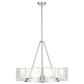 Golden Lighting Aenon 6-Light Wide Chandelier with Hammered Water Glass Shade in Pewter, , large