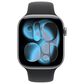 Apple Watch Series 11 (GPS+Cellular) 46mm Aluminum Case with Black Sport Band - M/L in Space Gray and 2-Year AppleCare+, , large