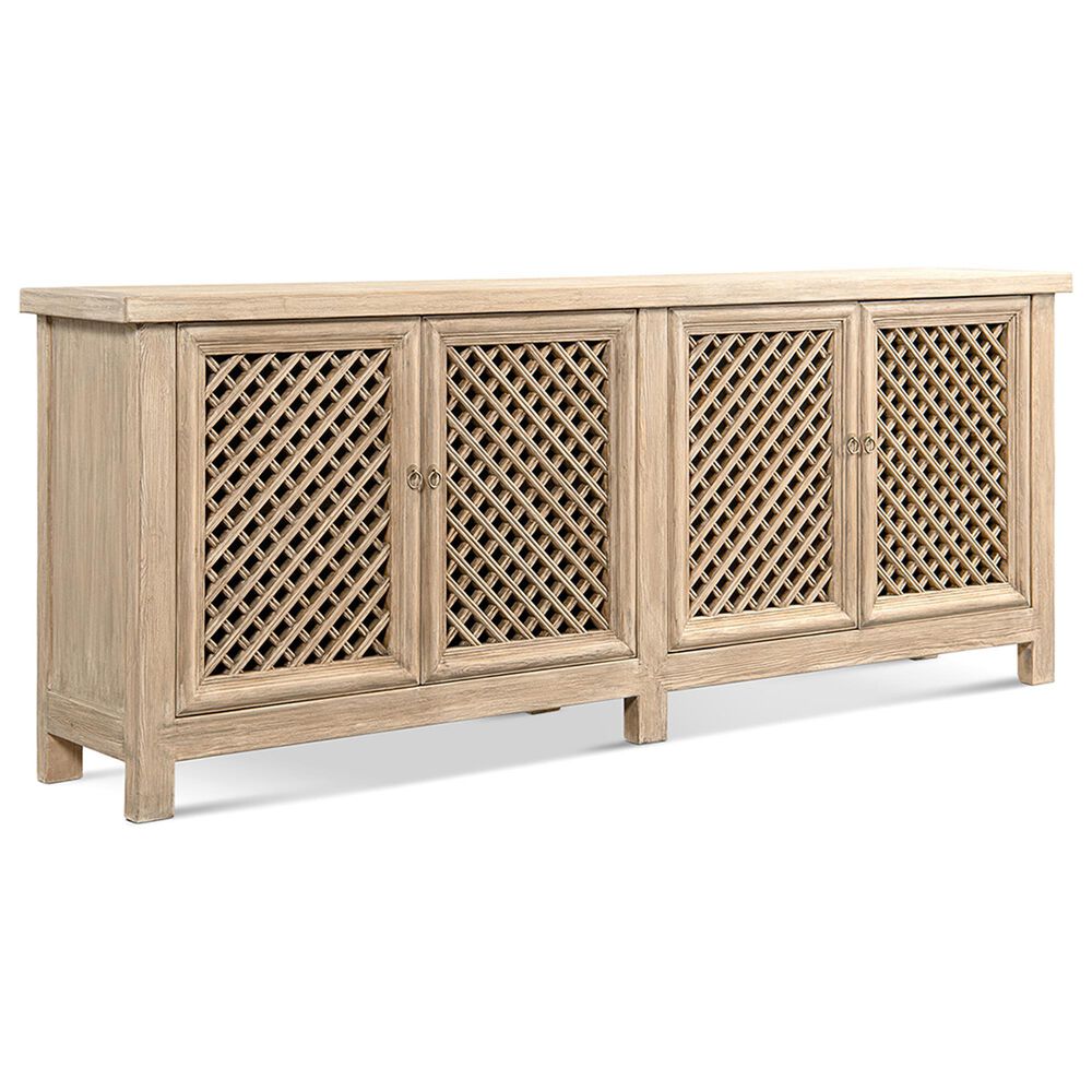 Jennifer Taylor Home Arden 97" 4-Door Sideboard in Heritage Light Natural Brown, , large