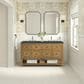 James Martin Vanities Breckenridge 60" Double Bathroom Vanity in Light Natural Oak with 3 cm Charcoal Soapstone Quartz Top and Rectangular Sinks, , large