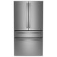 GE Profile 2-Piece Kitchen Package with 28.7 Cu. Ft. Smart French-Door Refrigerator and Recessed Handle Dishwasher in Stainless Steel, , large
