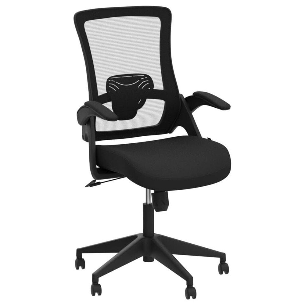 HOMLUX Swivel Ergonomic Office Chair with Headrest Lumbar Support in Black, , large
