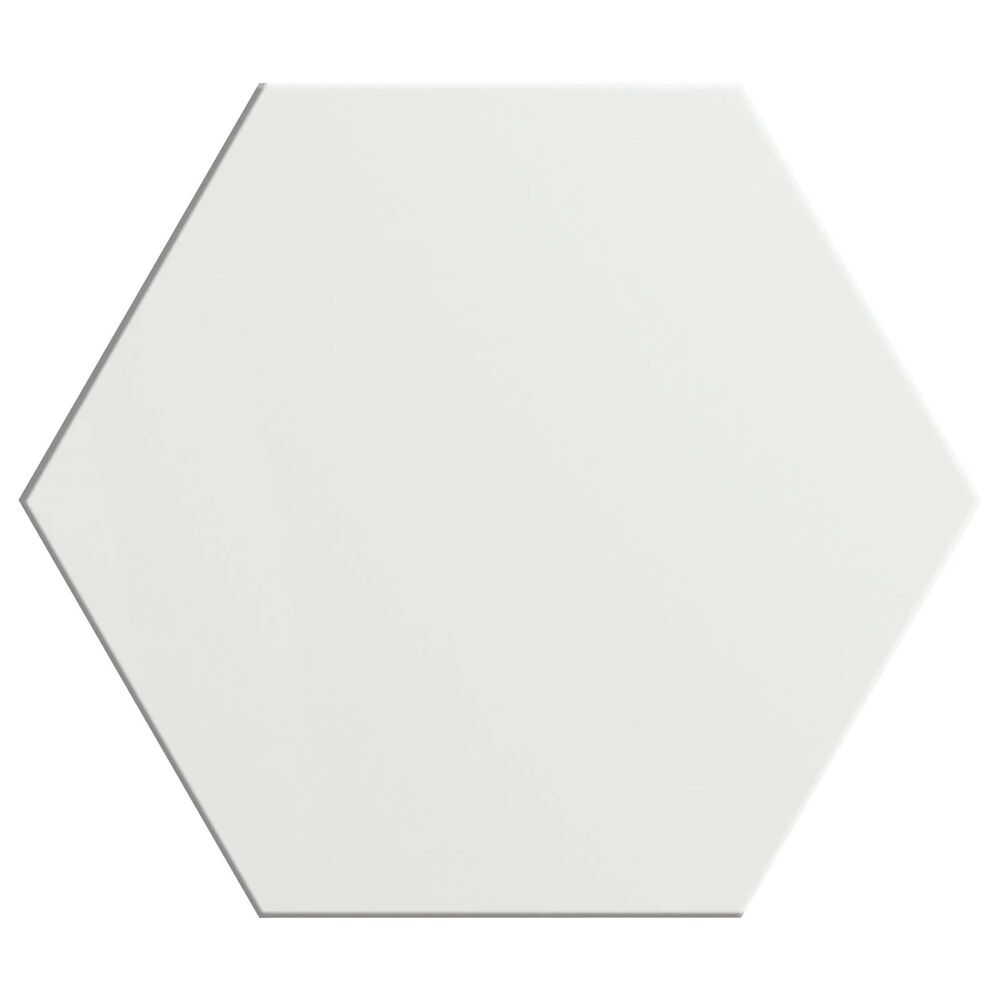 Emser Heksa White 8" x 9" Porcelain Tile, , large
