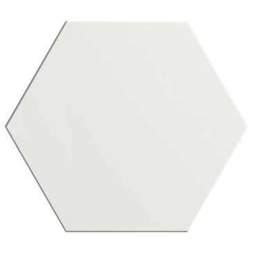 Emser Heksa White 8" x 9" Porcelain Tile, , large