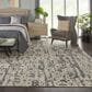 Nourison Silk Shadows 8"6" x 11"6" Ivory and Grey Area Rug, , large