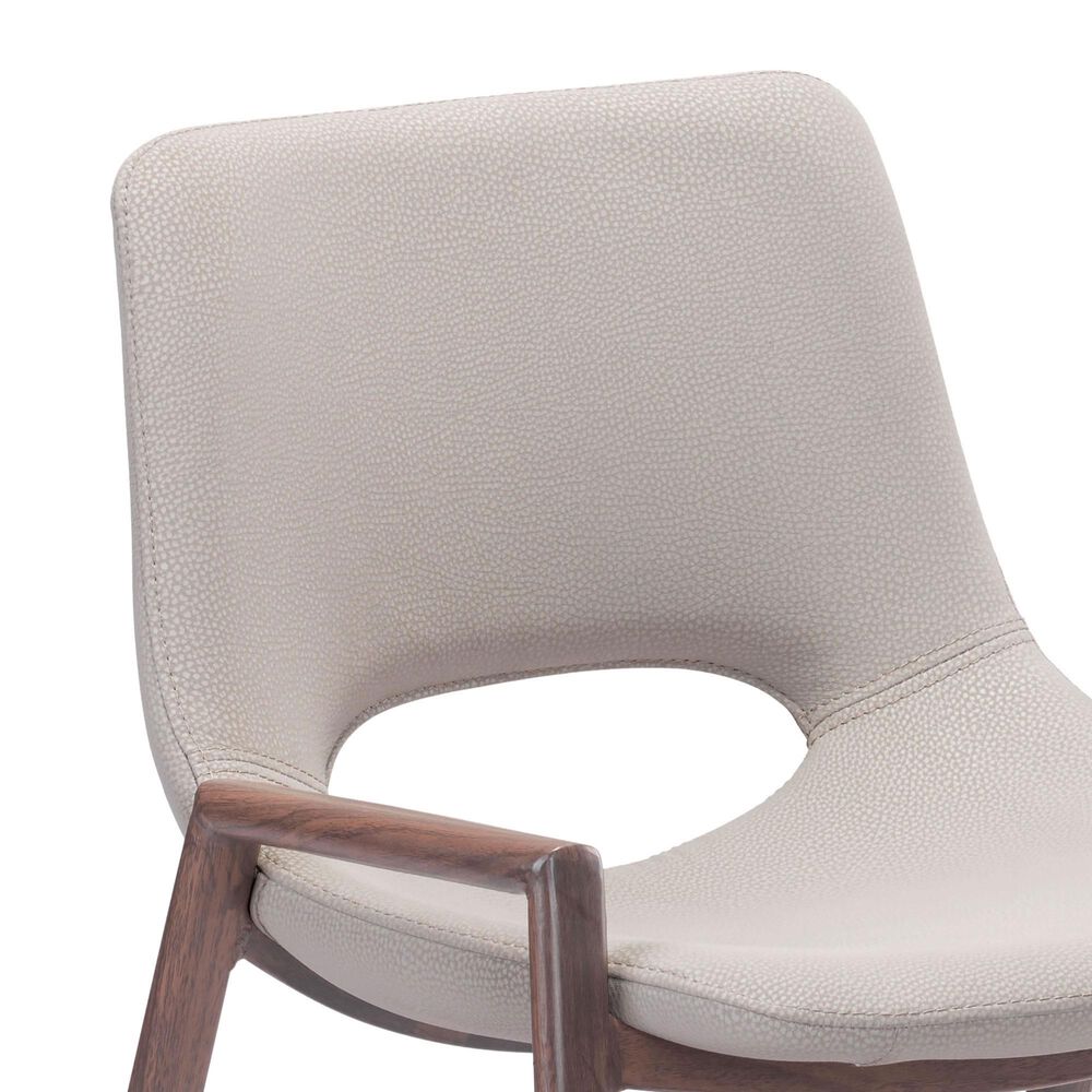 Zuo Modern Desi Bar Chair in Beige and Dark Brown &#40;Set of 2&#41;, , large