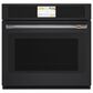 Cafe 2-Piece Kitchen Package with Matte Black 30" Smart Built-In Convection Single Wall Oven and Stainless Steel 36" Electric Cooktop, , large