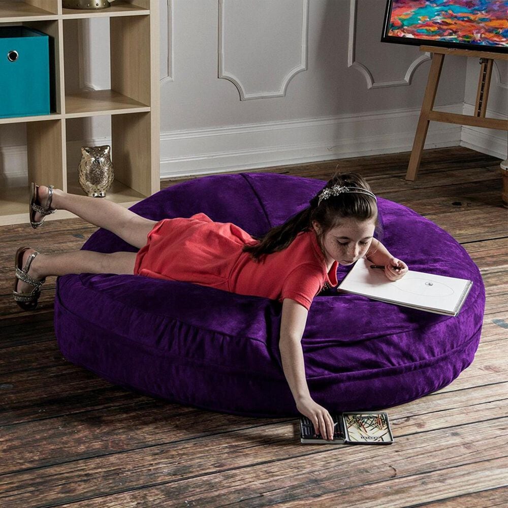 Jaxx 4&#39; Cocoon Kids Bean Bag in Grape, , large