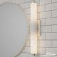 Hunter Holly Grove 24" 2-Light Vanity with Cased White Shade in Brushed Nickel, , large