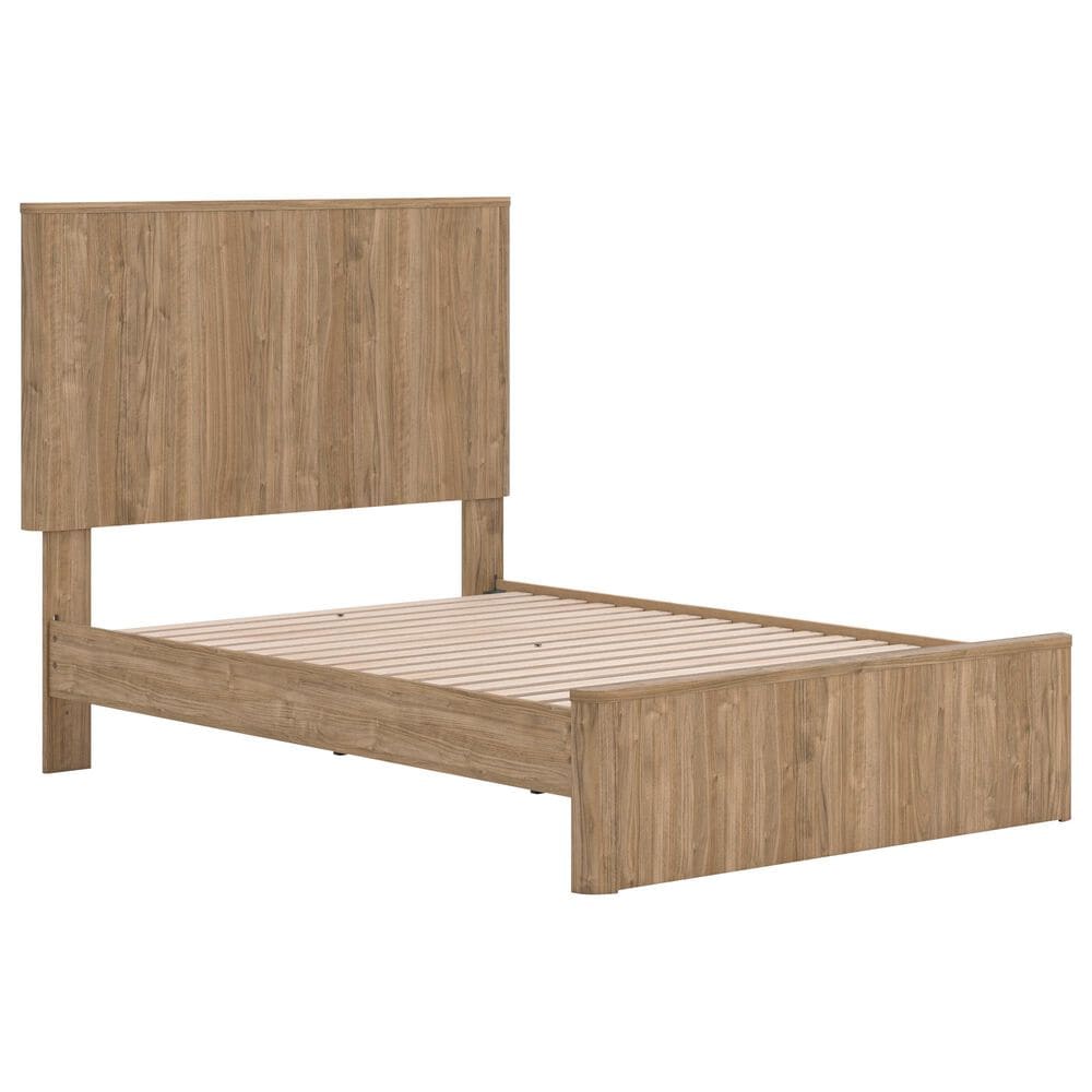 Ashley Gramburg Full Panel Platform Bed in Warm Brown, , large