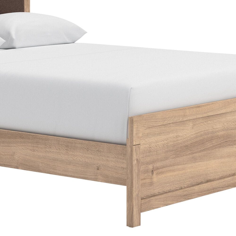Ashley Kinlanni Queen Upholstered Platform Bed in Tan, , large