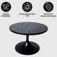 Leisuremod Verve 27" Coffee Table with MDF Top in Black and Black Marble, , large