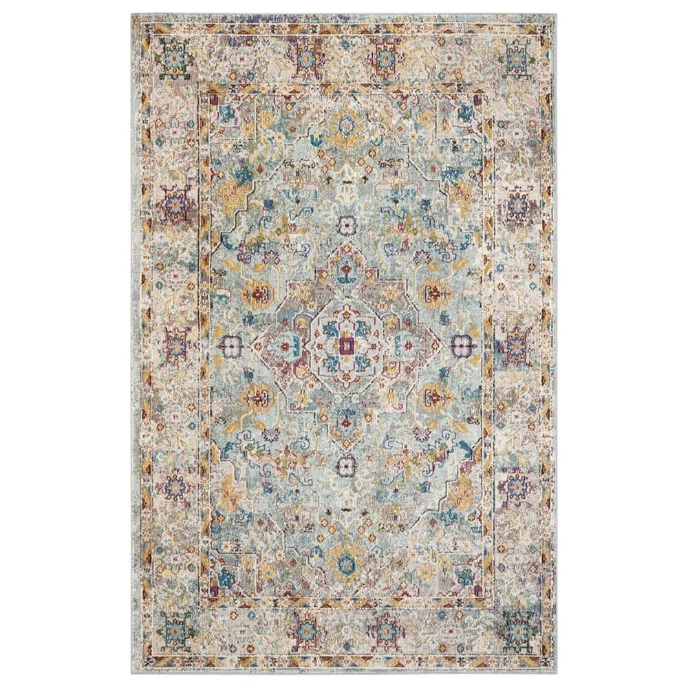 Safavieh Aria 4" x 6" Beige and Blue Area Rug, , large