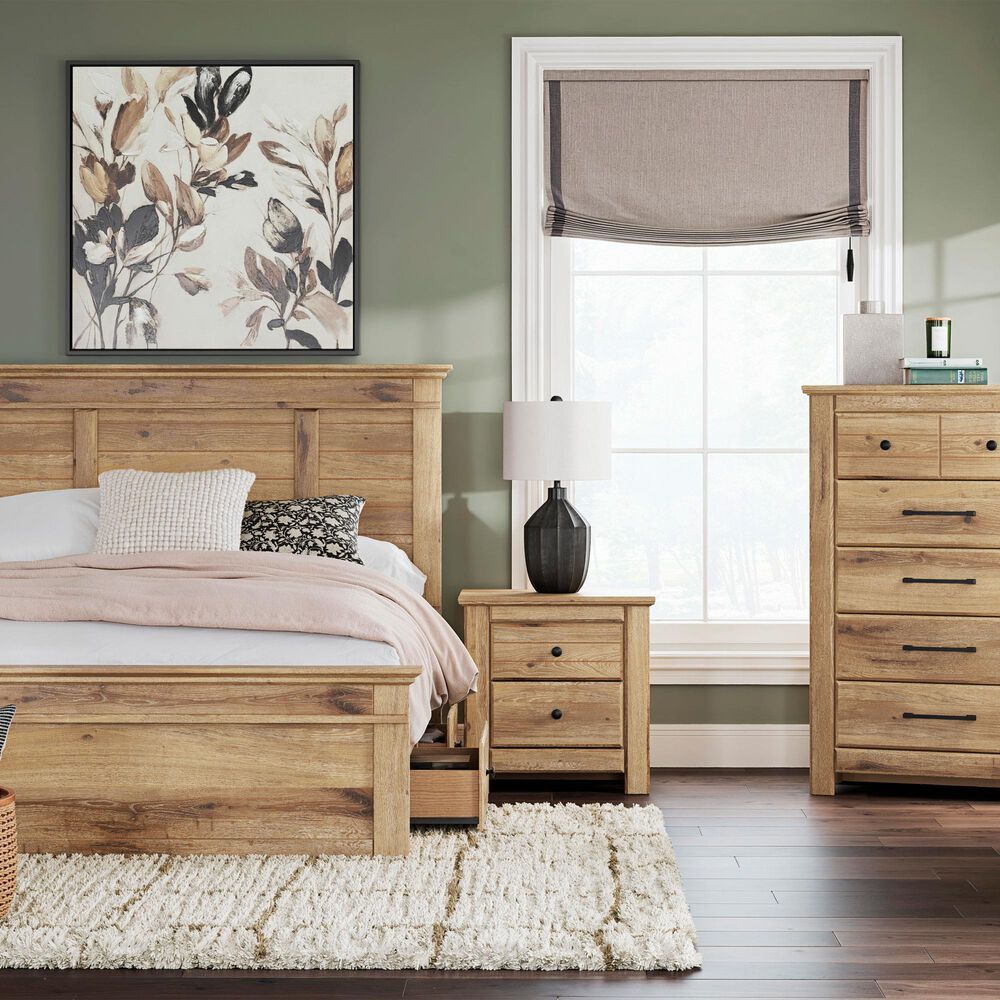 Ashley Makidern 2 Drawer Nightstand in Tan with USB Port, , large