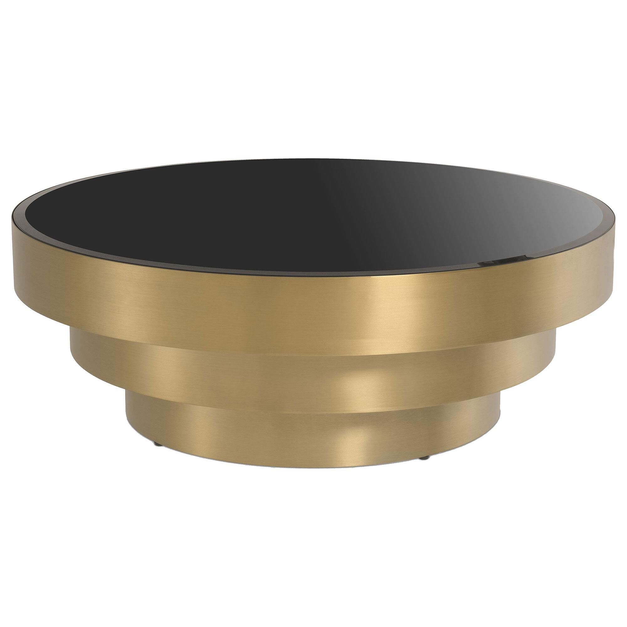 Brass and black coffee table cheap