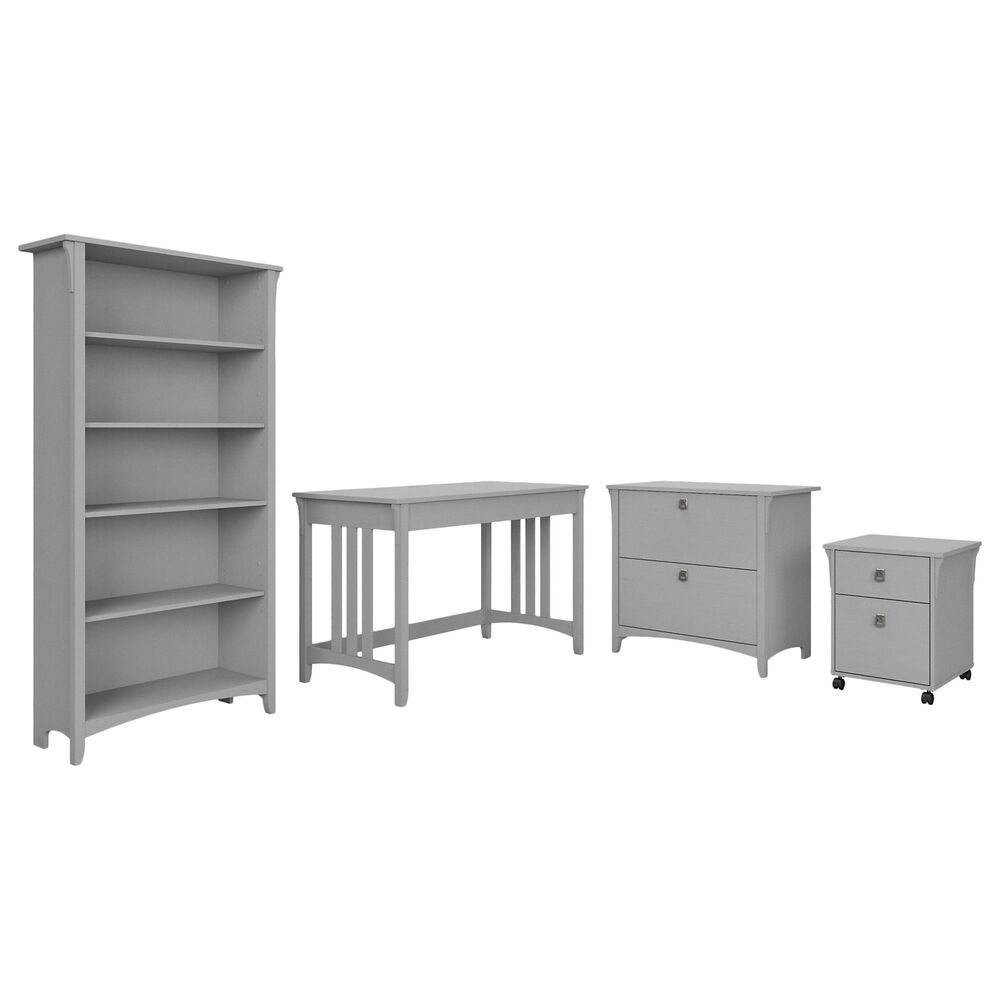 Bush Salinas 4Piece Office Desk Set in Cape Cod Gray Nebraska