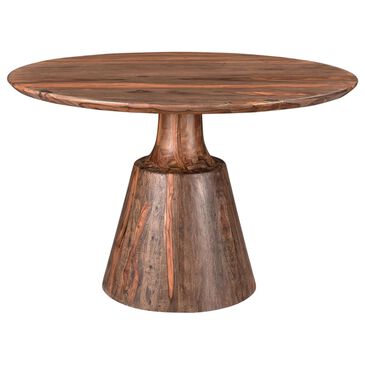 Shell Island Furniture Round Dining Table in Brownstone Nut Brown - Table Only, , large