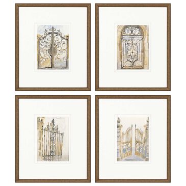 Paragon Gates 20" x 17" Wall Art in Neutral (Set of 4), , large