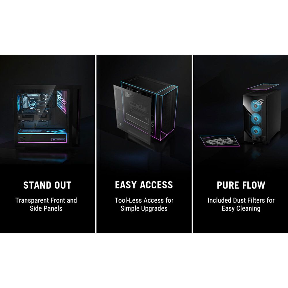ASUS ROG G700 Gaming Desktop | Intel Core Ultra 7 265F - 16GB RAM - NVIDIA GeForce RTX 5070 Ti Graphics - 1TB SSD in Black, , large