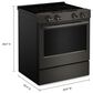 KitchenAid 2-Piece Kitchen Package with 30" Slide-In Smart Electric Range and 30" Over-the-Range Microwave Oven in Black Ore, , large