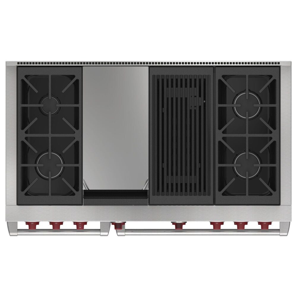 Wolf Appliances 7.8 Cu. Ft. Natural Gas Range with 6 Burners and Infrared Charbroiler in White, , large