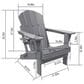 Hearth and Haven Patio Folding Adirondack Chair with Dual Cup Holder in Gray, , large