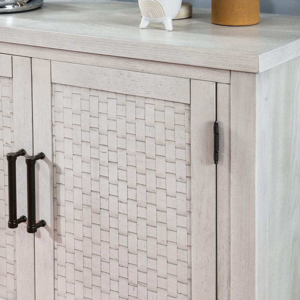 Linon Home Decor Malcolm 2-Door Accent Cabinet in Pebble Grey, , large