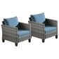 HOMLUX Patio Lounge Chair in Denim Blue (Set of 2), , large