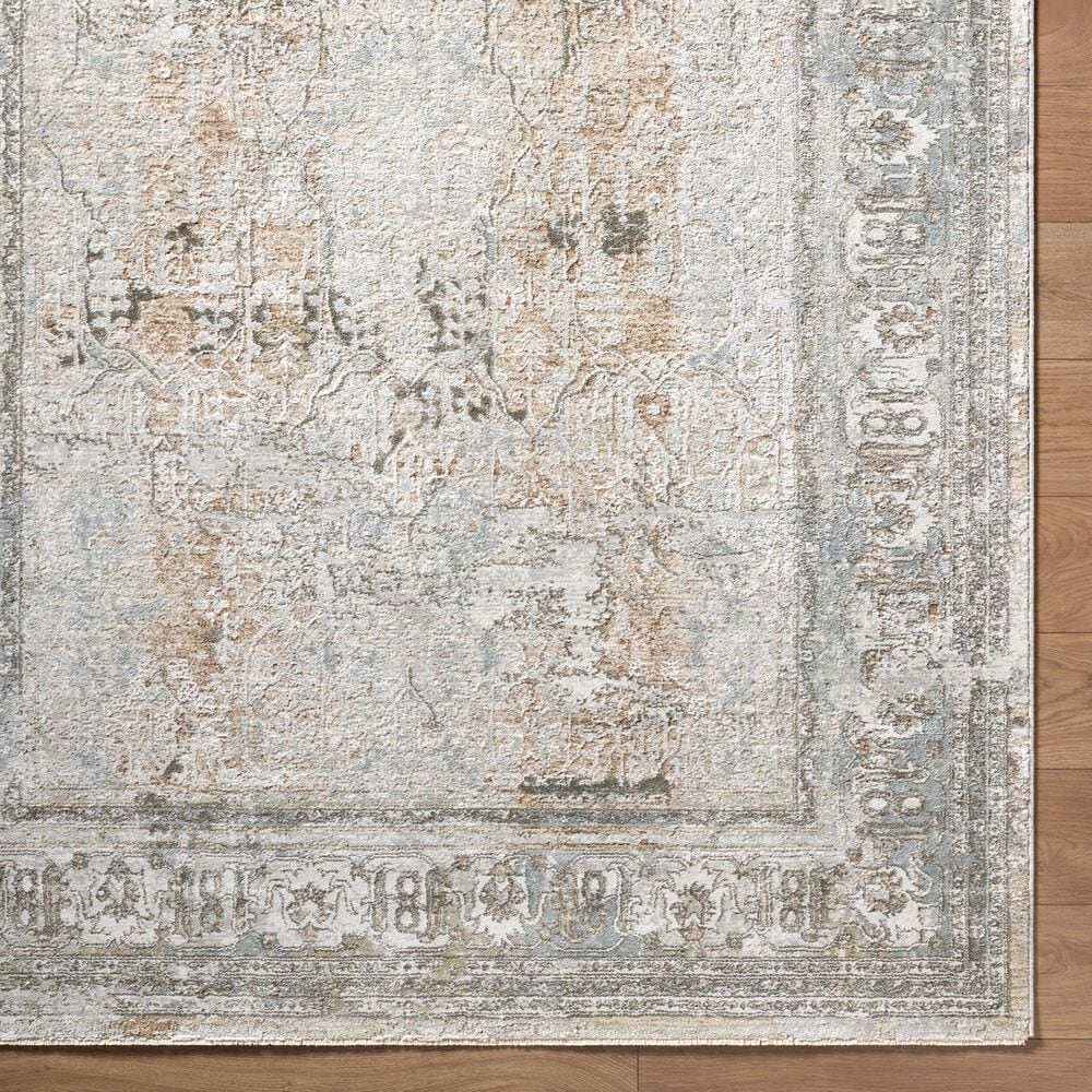 Surya Brunswick Cream, Medium Brown, Light Gray, Light Brown, Charcoal and Mustard 2&#39;7&quot; x 10&#39; Runner, , large